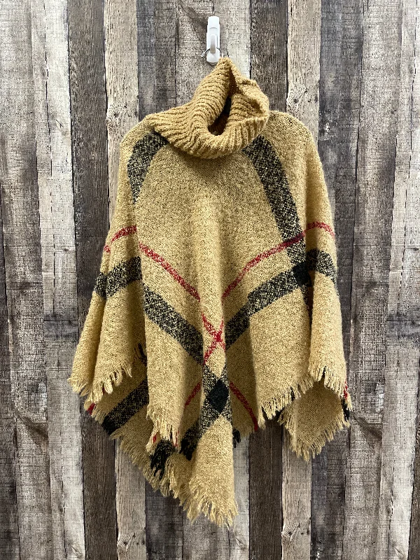 Poncho By Cme In Plaid Pattern, Size: M