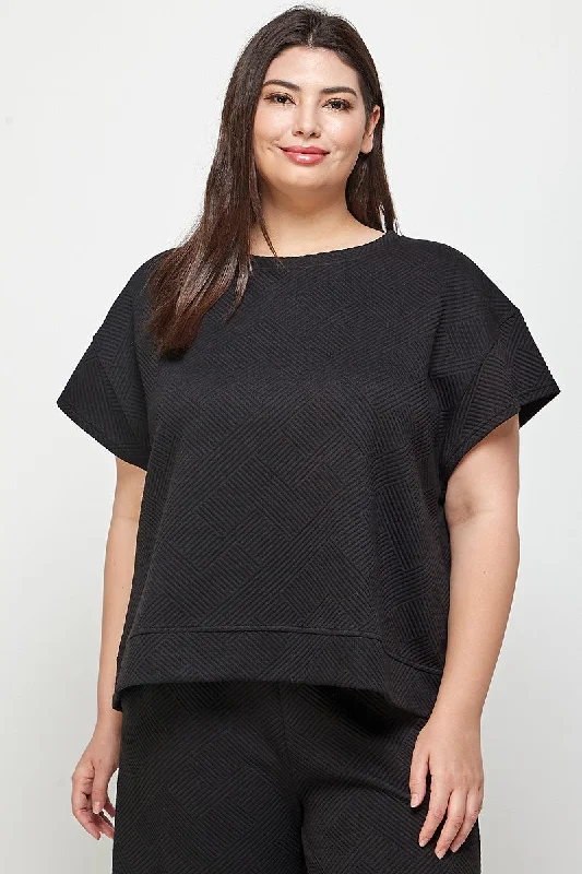 My Heart Textured Black Top